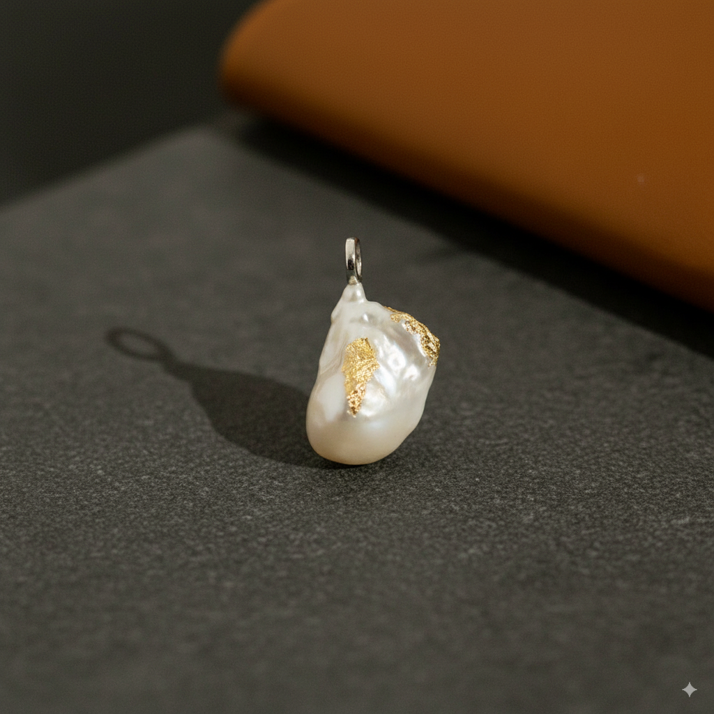 Mặt Dây Chuyền Ngọc Trai Baroque Tự Nhiên Mạ Vàng 24K – Trang Sức Thủ Công Cao Cấp Cho Nữ Ngọc Trai Phú Quốc MADAME HIEN PEARLS MB043