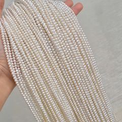 Dây Chuyền Vòng Cổ Khoá Bạc s925 Ngọc Trai Nhí Oval Hạt Gạo Tự Nhiên 2-3mm Mặt Chuông Bi Vàng Nhí - Ngọc trai Giá Sỉ Phú Quốc Thanh Lịch MADAME HIEN PEARLS Đáng Yêu CG083