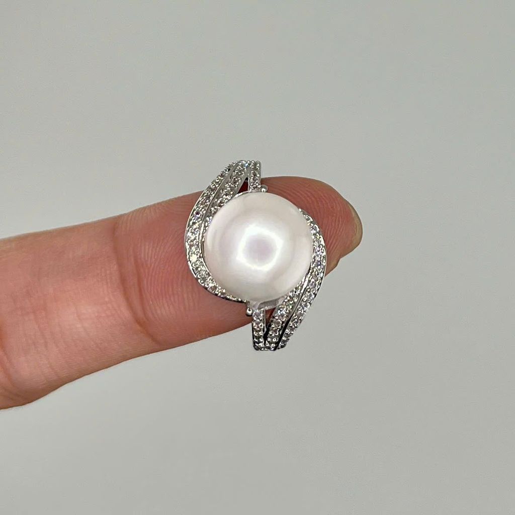 Nhẫn Ngọc Trai Size Lớn 11-12mm Tự Nhiên Sang Trọng Quý Phái Ngọc trai Giá Sỉ Phú Quốc MADAME HIEN PEARLS NT026