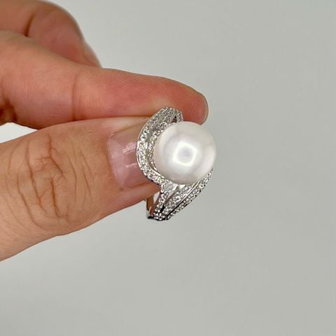 Nhẫn Ngọc Trai Size Lớn 11-12mm Tự Nhiên Sang Trọng Quý Phái Ngọc trai Giá Sỉ Phú Quốc MADAME HIEN PEARLS NT026