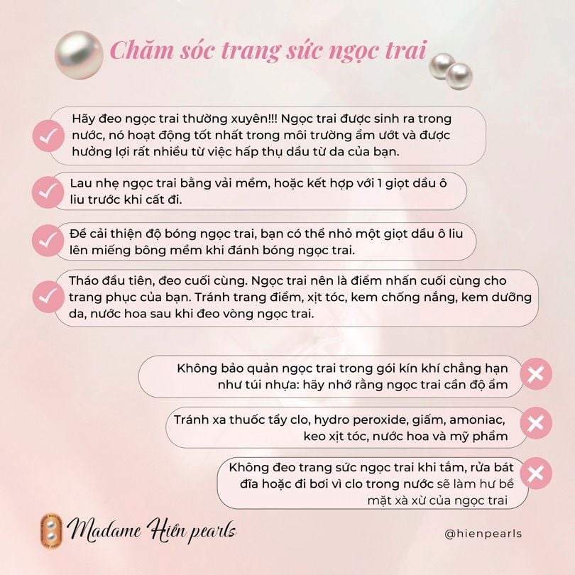 Bông Tai Tua Rua 3 Hạt Ngọc Trai Giọt Nước Tự Nhiên MADAME HIEN PEARLS Cho Nữ BTG164
