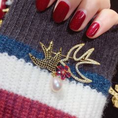 Ghim Trâm Cài Áo Én Báo Xuân Đính Ngọc Trai Tự Nhiên MADAME HIEN PEARLS Cho Nữ PKC051