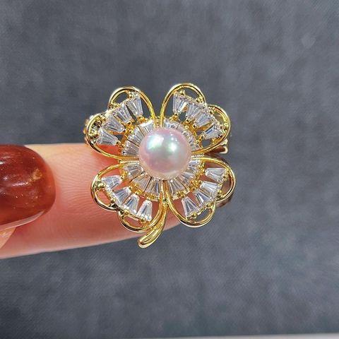 Ghim Trâm Cài Áo Cỏ 4 Lá Clover Xinh Xắn MADAME HIEN PEARLS Cho Nữ PKC054