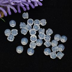 Nút chặn khuyên tai silicone trong suốt MADAME HIEN PEARLS PKNS001