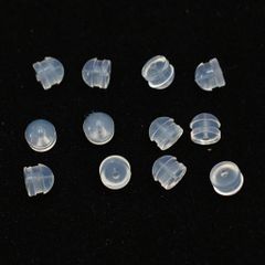 Nút chặn khuyên tai silicone trong suốt MADAME HIEN PEARLS PKNS001