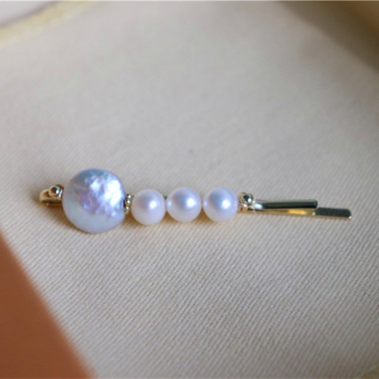 Kẹp Tóc Đính Ngọc Trai Baroque Thiên Nhiên Cao Cấp MADAME HIEN PEARLS Cho Nữ PKT022