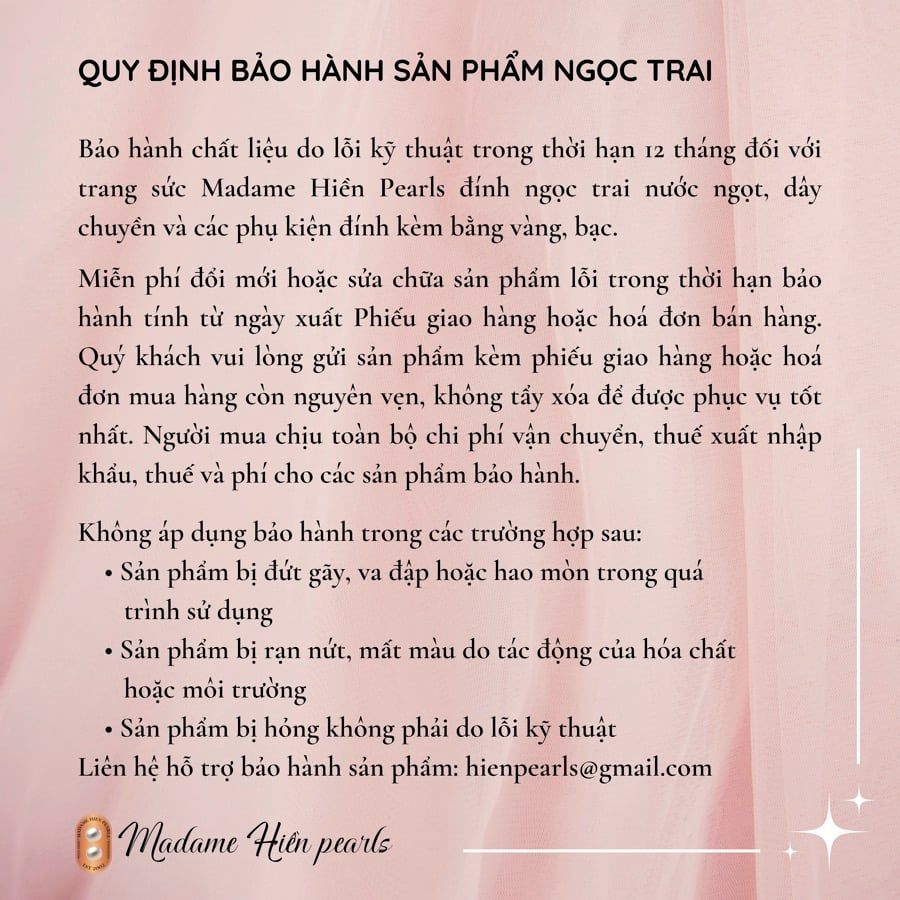 Bông Tai Dây Đồng Hồ Mặt Tua Rua Đính Ngọc Trai Giọt Nước Đen Tự Nhiên MADAME HIEN PEARLS Cho Nữ BTG161