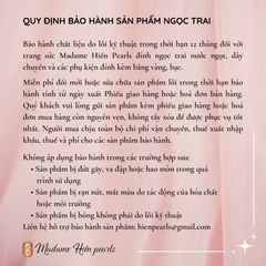 Bông Tai Dây Đồng Hồ Mặt Tua Rua Đính Ngọc Trai Giọt Nước Đen Tự Nhiên MADAME HIEN PEARLS Cho Nữ BTG161
