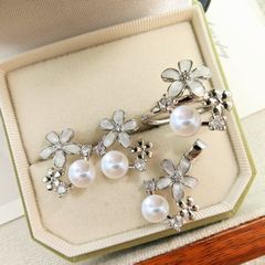 Bộ Trang Sức Ngọc Trai Phú Quốc Vườn Hoa Mai 5 Cánh – Dây Chuyền, Bông Tai, Nhẫn Ngọc Trai Thật Cao Cấp Giá Sỉ Tại Phú Quốc MADAME HIEN PEARLS Cho Nữ SPS127