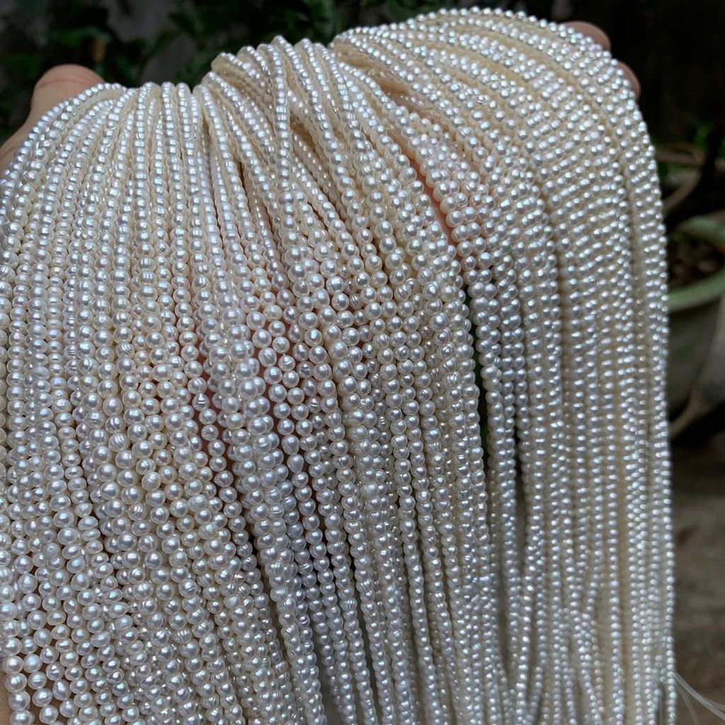 Vòng Tay Ngọc Trai Tự Nhiên Tròn Nhí 2-3mm Khoá Bạc s925 Mặt 1 Hạt Bi Bạc - Lắc Tay Thanh Lịch Phong Cách Hàn Quốc Cho Nữ MADAME HIEN PEARLS Cho Nữ VTT141