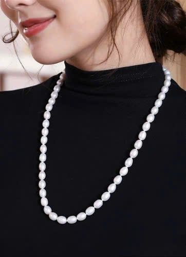 Vòng Cổ Ngọc Trai Tự Nhiên Dài 160cm Hạt Gạo Tối Giản Nhiều Kiểu Đeo MADAME HIEN PEARLS Cho Nữ CG069 Hạt Đẹp AAA