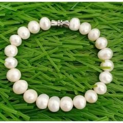 Vòng Tay Ngọc Trai Tự Nhiên Hạt Gần Tròn Đơn Giản MADAME HIEN PEARLS VTT002