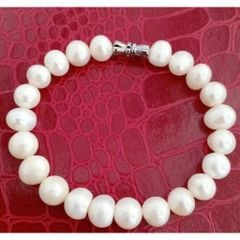 Vòng Tay Ngọc Trai Tự Nhiên Hạt Gần Tròn Đơn Giản MADAME HIEN PEARLS VTT002
