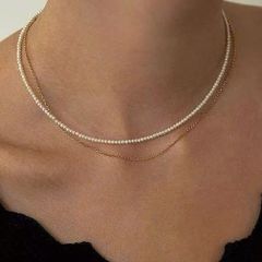 Set Bộ Trang Sức Ngọc Trai Hạt Tròn Nhí 3-4mm Khoá Tua Rua Đính Hạt Trai Nhí Đáng Yêu MADAME HIEN PEARLS SCT045