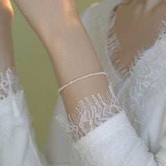 Set Bộ Trang Sức Ngọc Trai Hạt Tròn Nhí 2-3mm Khoá Cham Hạt Trai Chuông MADAME HIEN PEARLS Đáng Yêu SCG010