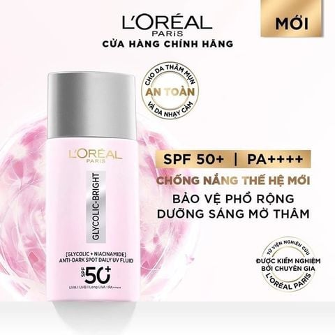 Sữa Chống Nắng Phổ Rộng L'Oréal Mỏng Nhẹ Dưỡng Sáng Mờ Thâm 50ml