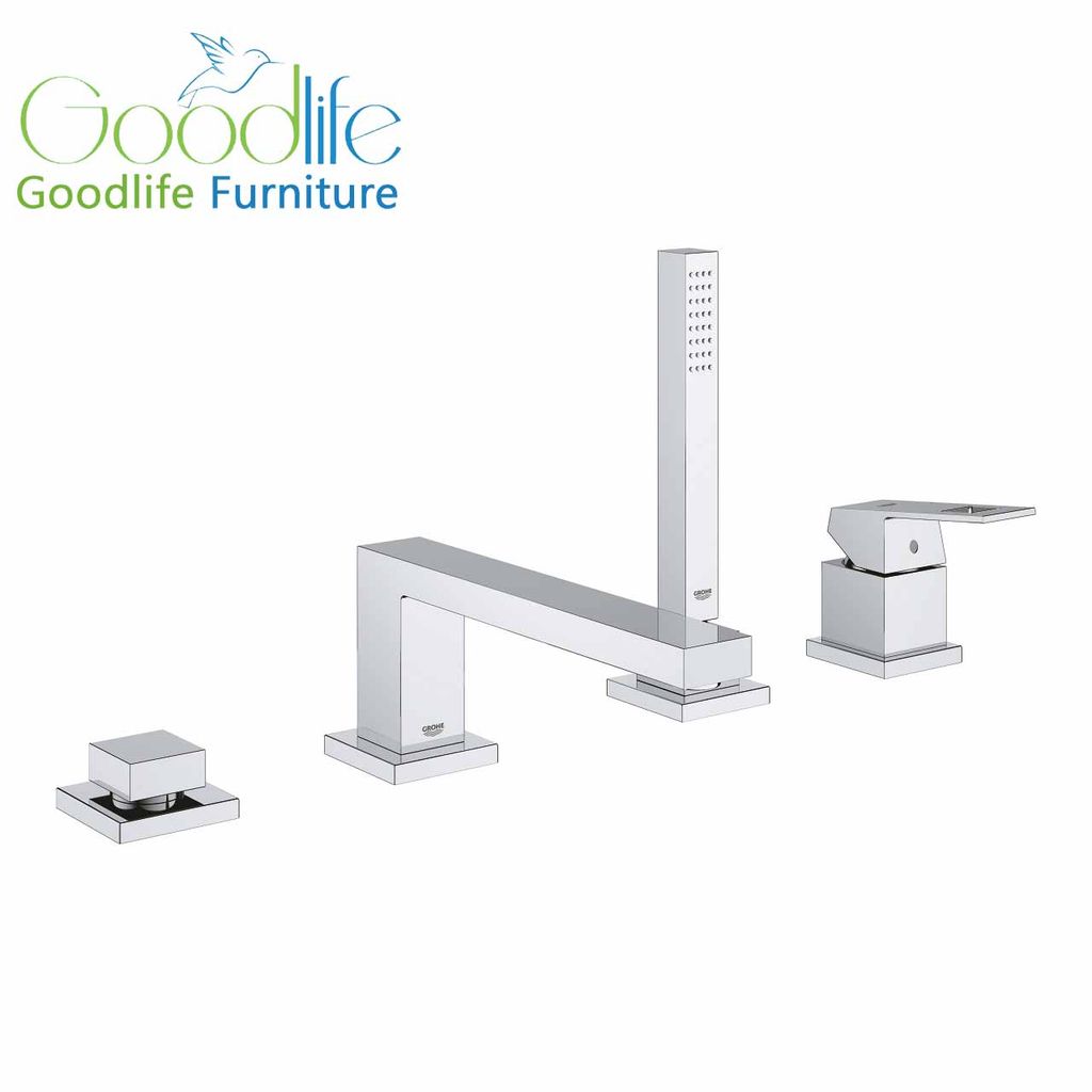 Vòi bồn tắm 4 lỗ nóng lạnh kèm tay sen Eurocube GROHE 19897001