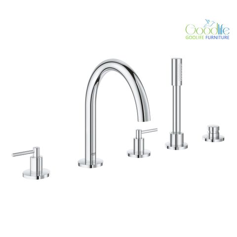  Vòi bồn tắm 5 lỗ nóng lạnh kèm tay sen Atrio GROHE 19922003 