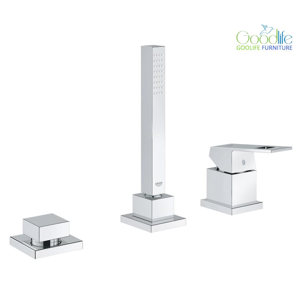 Vòi bồn tắm 3 lỗ nóng lạnh kèm tay sen Eurocube GROHE 19966000