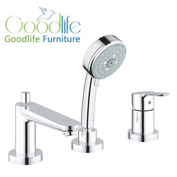  Vòi bồn tắm 3 lỗ nóng lạnh kèm tay sen Bauedge GROHE 25117000 