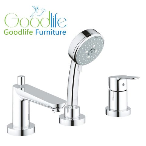  Vòi bồn tắm 3 lỗ nóng lạnh kèm tay sen Bauedge GROHE 25117000 