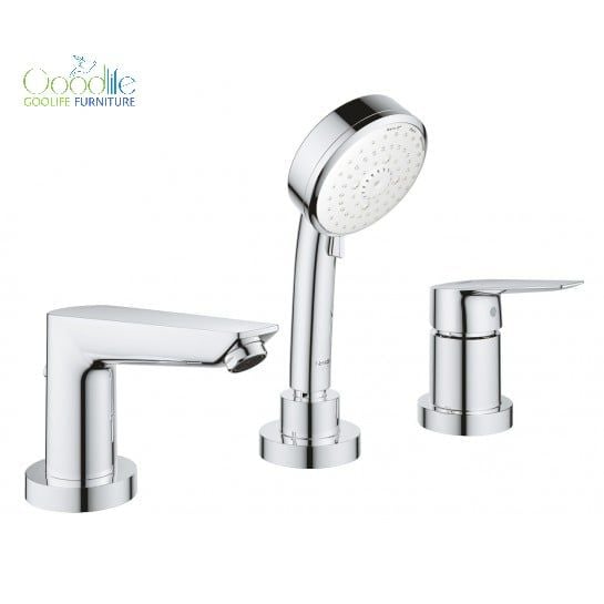  Bộ vòi xả 3 lỗ gắn thành bồn tắm BauEdge Grohe 2511710A 