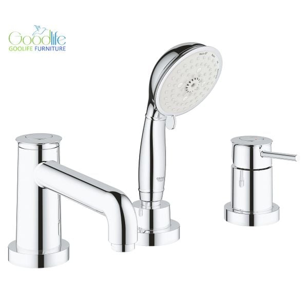  Vòi bồn tắm 3 lỗ nóng lạnh kèm tay sen BauClassic GROHE 2511800A 