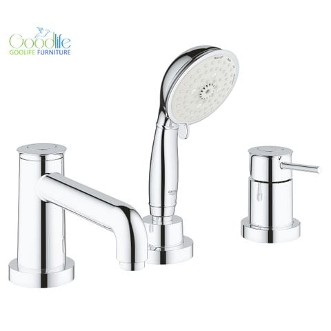  Vòi bồn tắm 3 lỗ nóng lạnh kèm tay sen BauClassic GROHE 2511800A 
