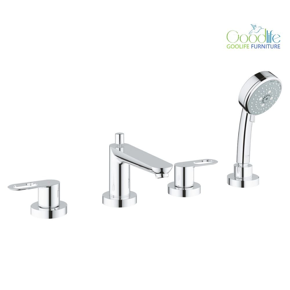 Vòi bồn tắm 4 lỗ nóng lạnh kèm tay sen BauLoop GROHE 25119000
