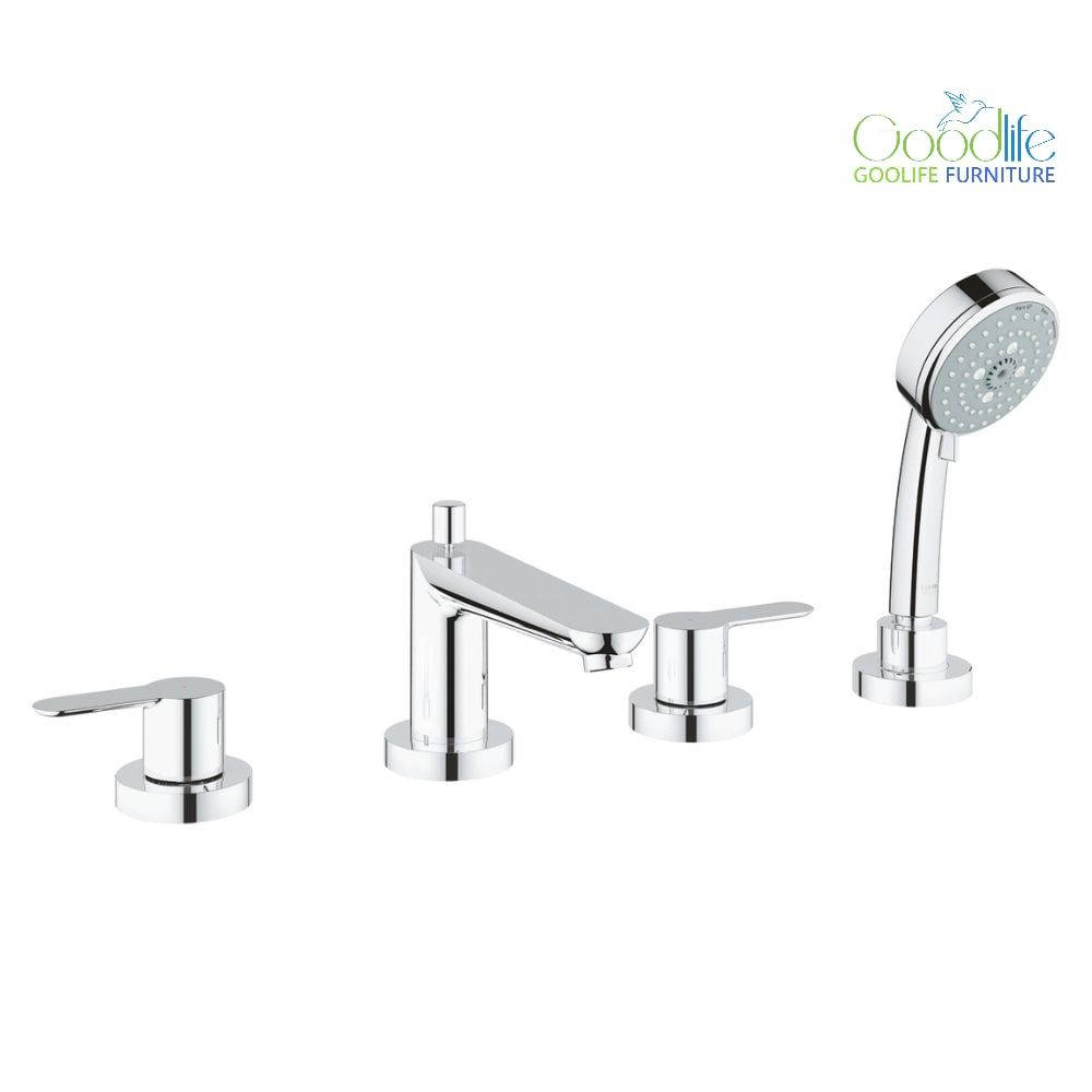 Vòi bồn tắm 4 lỗ nóng lạnh kèm tay sen BauEdge GROHE 25120000