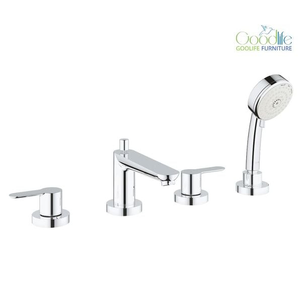  Vòi bồn tắm 4 lỗ nóng lạnh kèm tay sen BauEdge GROHE 2512000A 