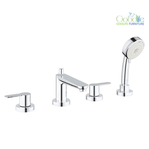  Vòi bồn tắm 4 lỗ nóng lạnh kèm tay sen BauEdge GROHE 2512000A 