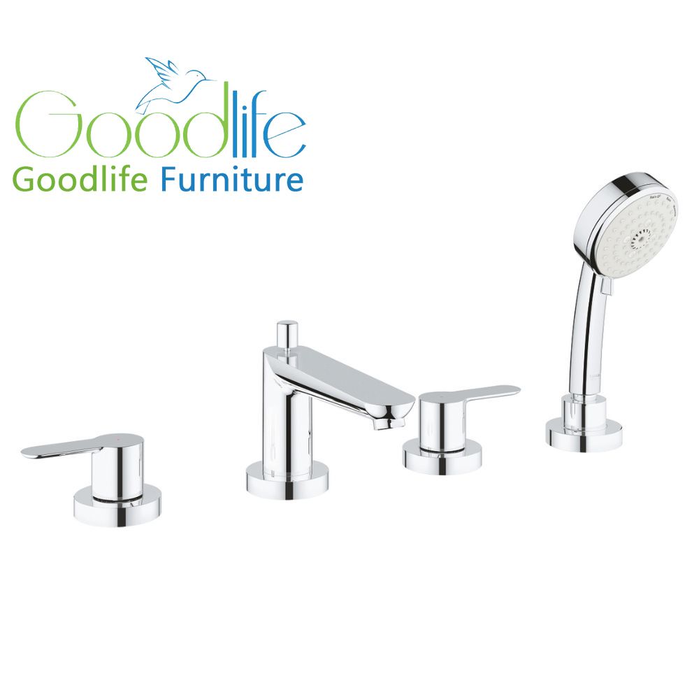 Vòi bồn tắm 4 lỗ nóng lạnh kèm tay sen BauEdge GROHE 2512000A