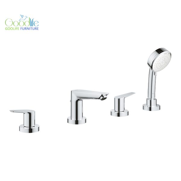  Vòi bồn tắm 4 lỗ nóng lạnh kèm tay sen BauEdge GROHE 2512010A 