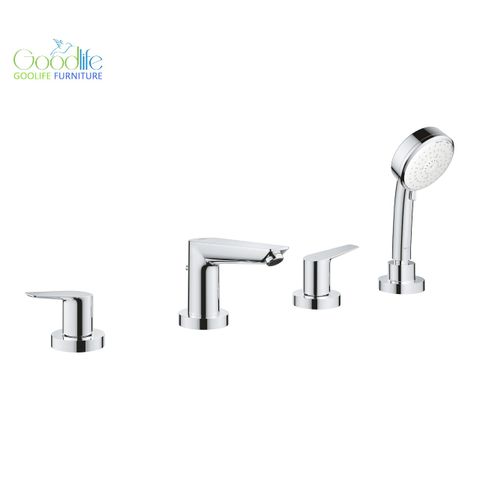  Vòi bồn tắm 4 lỗ nóng lạnh kèm tay sen BauEdge GROHE 2512010A 