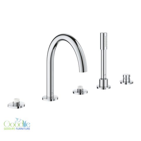  Vòi bồn tắm 5 lỗ nóng lạnh kèm tay sen Atrio GROHE 25224000 
