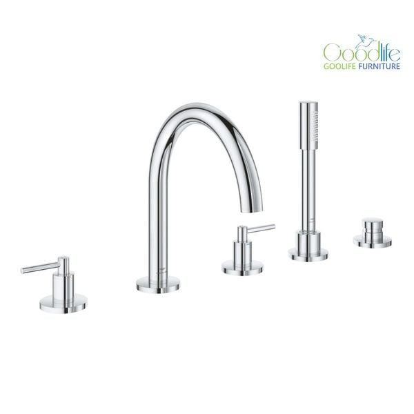  Vòi bồn tắm 5 lỗ nóng lạnh kèm tay sen Atrio GROHE 29407000 