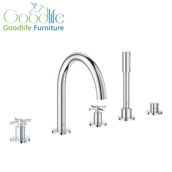  Vòi bồn tắm 5 lỗ nóng lạnh kèm tay sen Atrio GROHE 29408000 