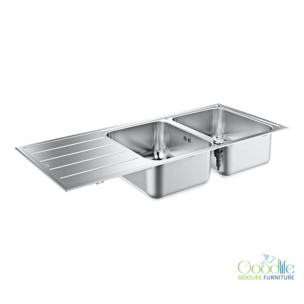  Chậu rửa chén 2 hộc cánh trái K500 GROHE 31588SD1 