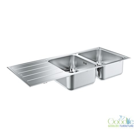 Chậu rửa chén 2 hộc cánh trái K500 GROHE 31588SD1 
