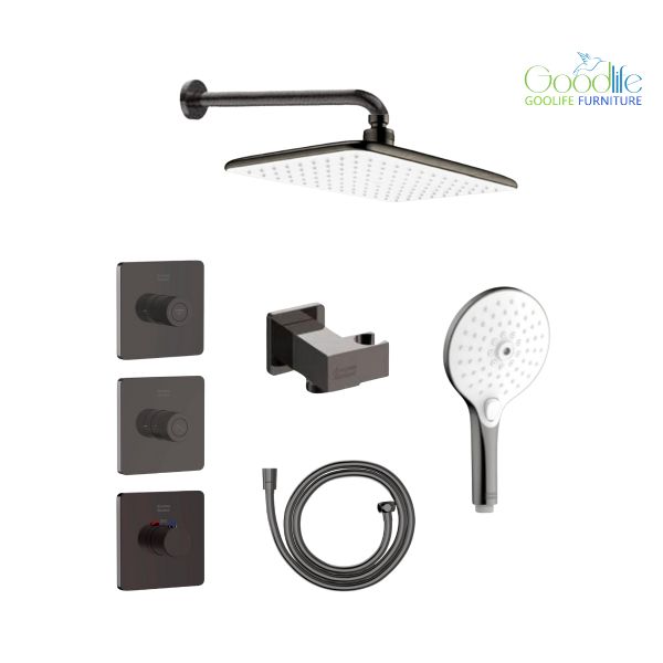  Bộ sen âm nhiệt độ 2 đường American Standard EasySet Experience - Polished Hard Graphite 