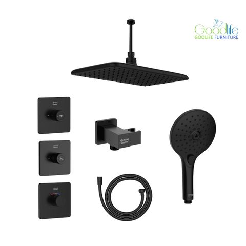  Bộ sen âm nhiệt độ 2 đường American Standard EasySet - Matte Black 