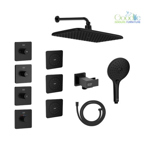  Bộ sen âm nhiệt độ 3 đường American Standard EasySet Enjoyment - Matte Black 
