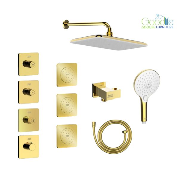  Bộ sen âm nhiệt độ 3 đường American Standard EasySet Enjoyment - Polished Cool Sunrise 