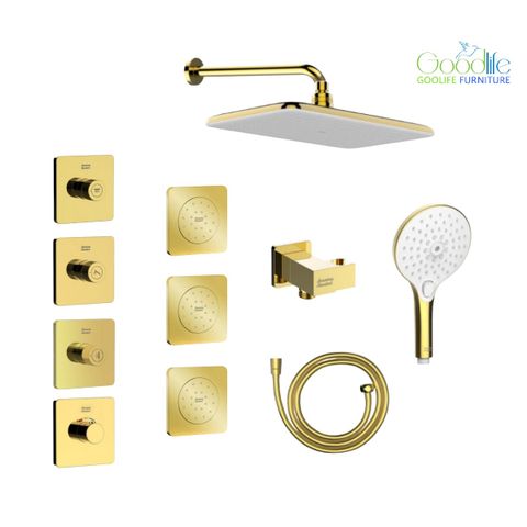  Bộ sen âm nhiệt độ 3 đường American Standard EasySet Enjoyment - Polished Cool Sunrise 