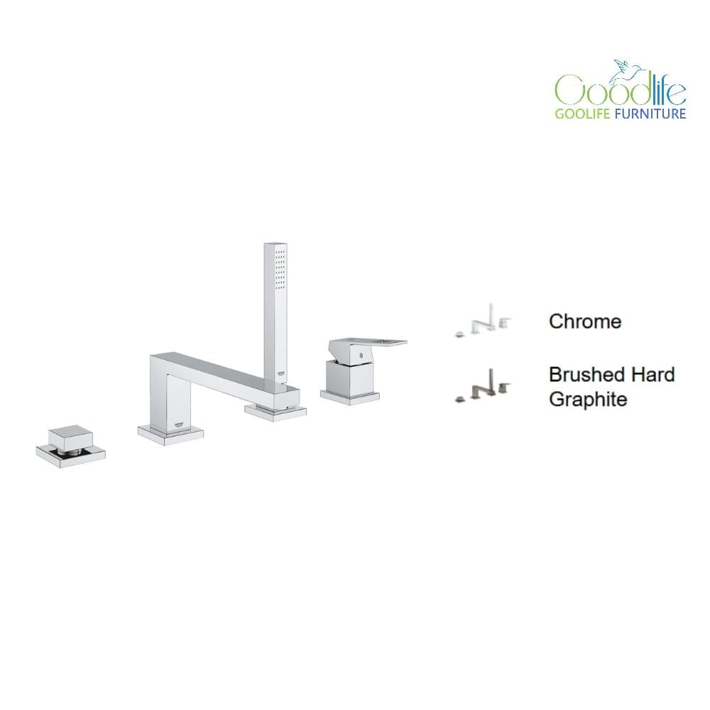 Vòi bồn tắm 4 lỗ nóng lạnh kèm tay sen Eurocube GROHE 19897001