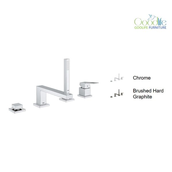  Vòi bồn tắm 4 lỗ nóng lạnh kèm tay sen Eurocube GROHE 19897001 