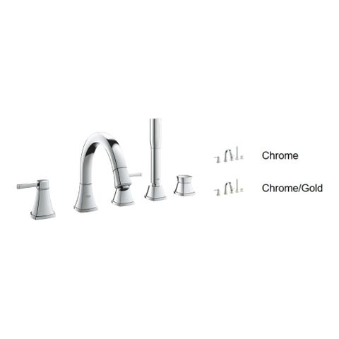  Vòi bồn tắm 5 lỗ nóng lạnh kèm tay sen Grandera GROHE 19919000 