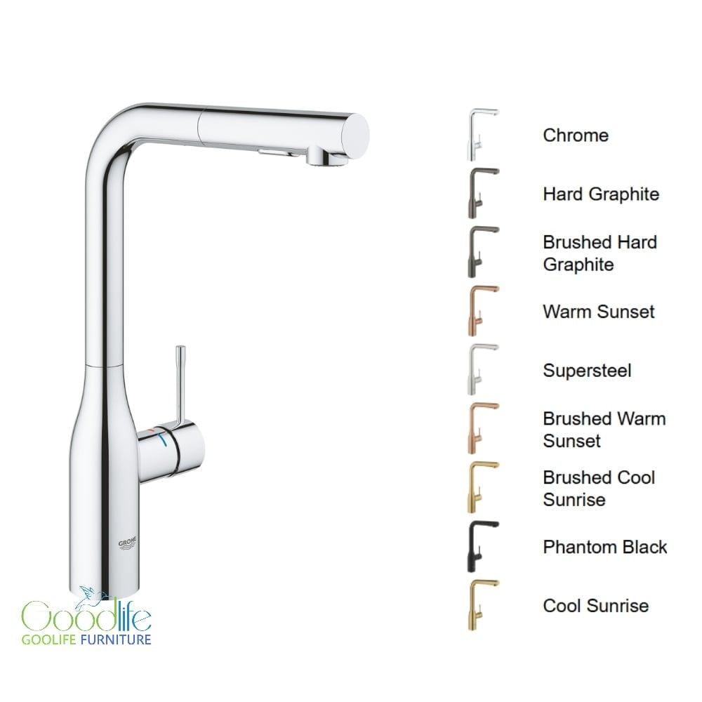 Vòi bếp dây rút nóng lạnh Essence GROHE 30504000