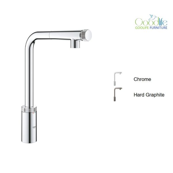  Vòi bếp dây rút nóng lạnh Minta SmartControl GROHE 31613000 